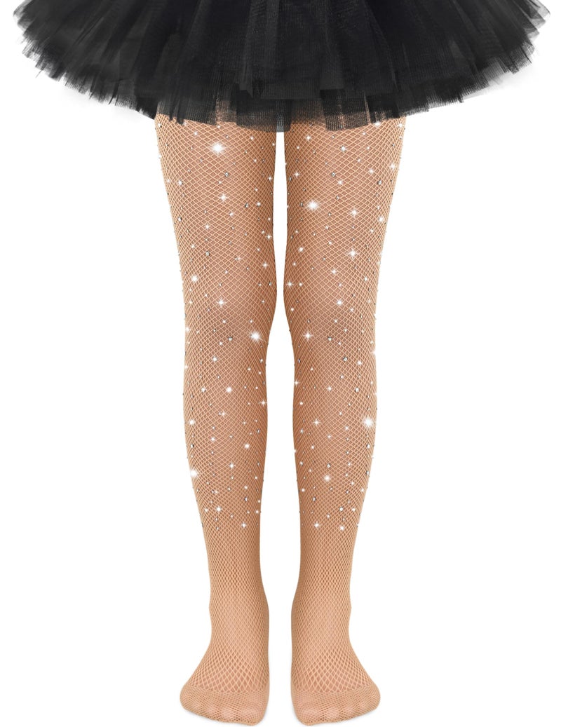 Sarfel Kids Fishnet Stockings Sparkle Tights Glitter Tights for Girls 4T - Image 1