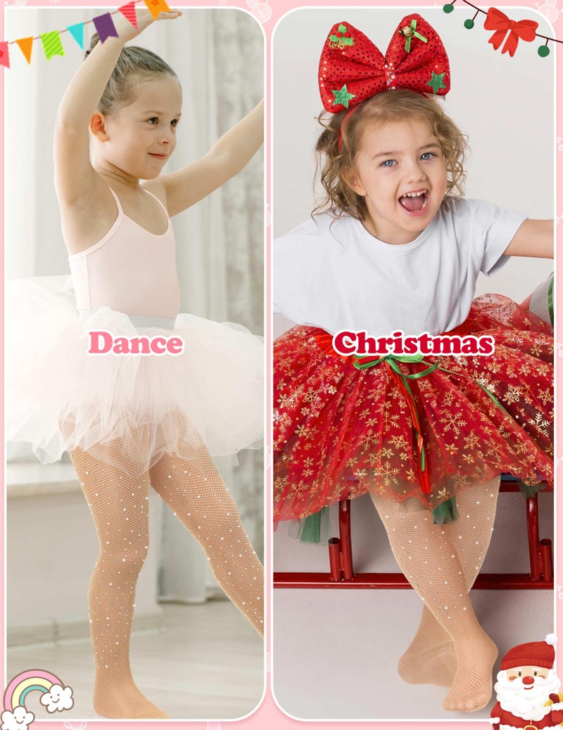 Sarfel Kids Fishnet Stockings Sparkle Tights Glitter Tights for Girls 4T - Image 4