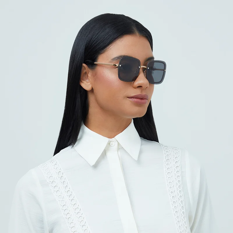 Blackout Women's BlackOut AURORA - Square - Rimless - Sunglasses