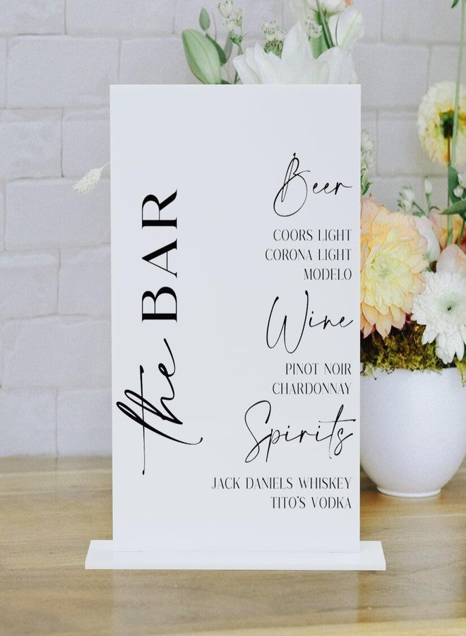 JINMURY 8x10 Inch White Acrylic Sign with Stand | 5 Pack Blank Acrylic Table Signs and Base for DIY Wedding Table Numbers, Wedding Signage, Events& Parties (White, 8x10 Inch) - Image 4
