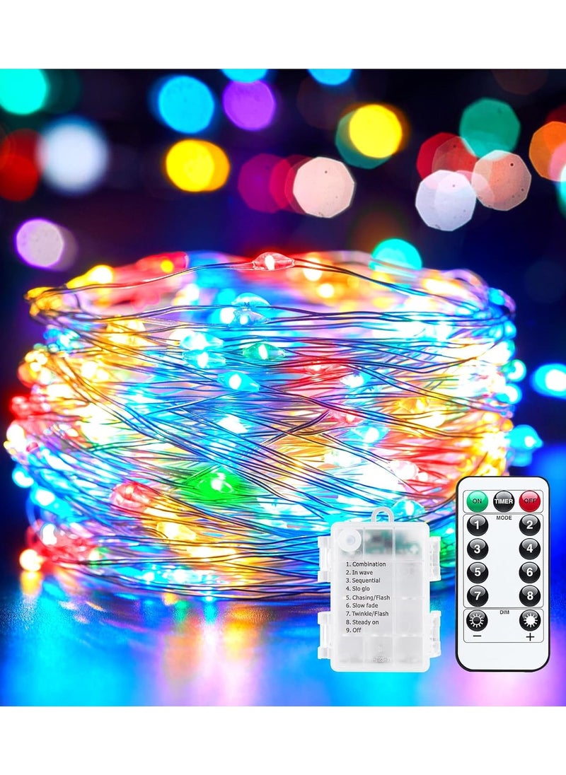 Chocisong 100 LEDs Waterproof Fairy Lights, 10 Meters Outdoor String Lights, Battery Operated 8 Modes Remote Control, for Brithday, Wedding, Party, Christmas, Bedroom, Home Decoration ( Mutlicolor)  - Image 1