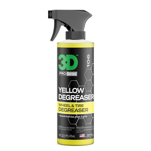 3D Yellow Degreaser – Non-Acid Wheel & Tire Cleaner Spray for Brake Dust, Grime & Tire Dressings – Safe for All Wheels & Whitewalls - 16 oz - Image 1
