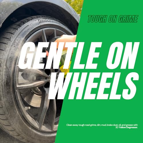 3D Yellow Degreaser – Non-Acid Wheel & Tire Cleaner Spray for Brake Dust, Grime & Tire Dressings – Safe for All Wheels & Whitewalls - 16 oz - Image 3