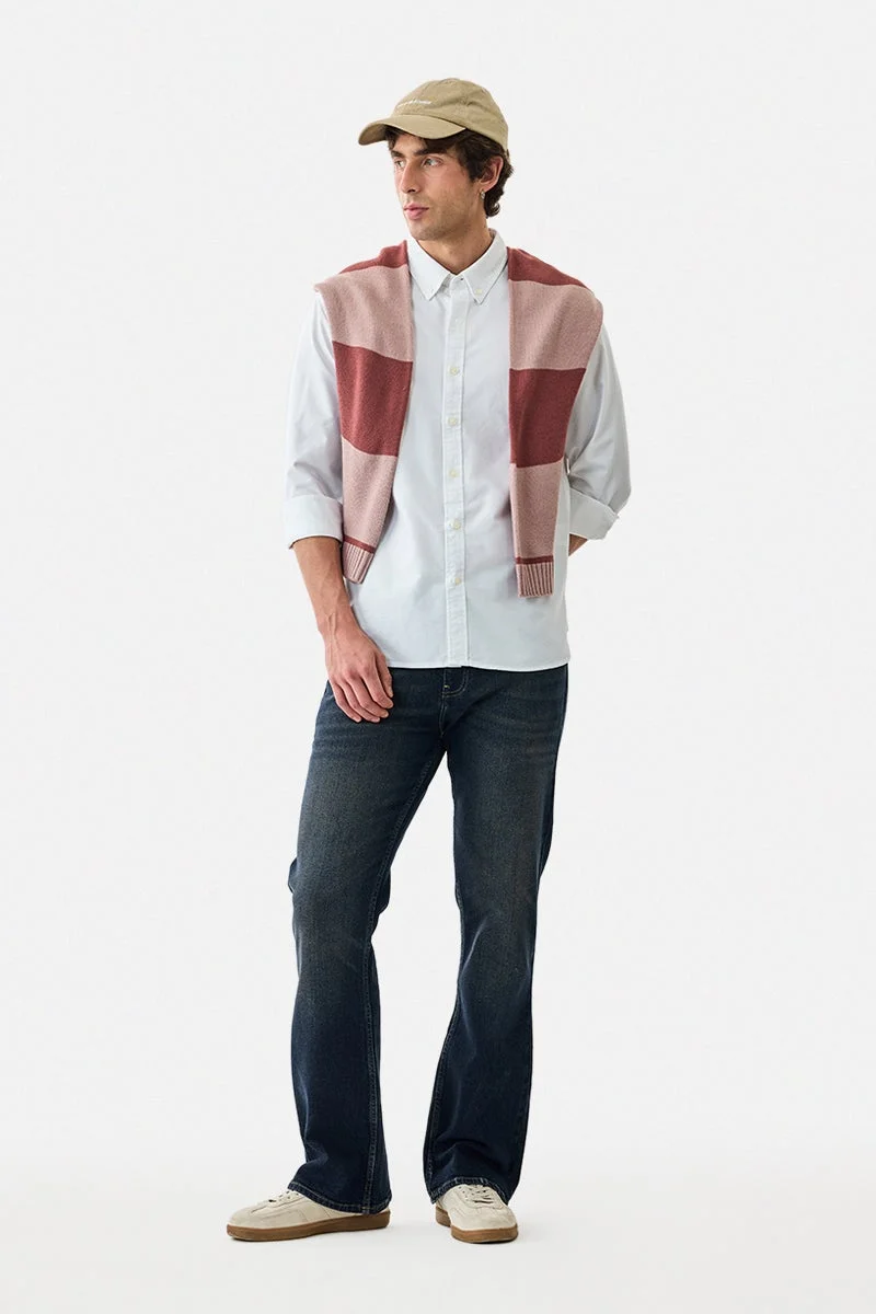 SNITCH White Solid Long Sleeve Regular Fit Shirt