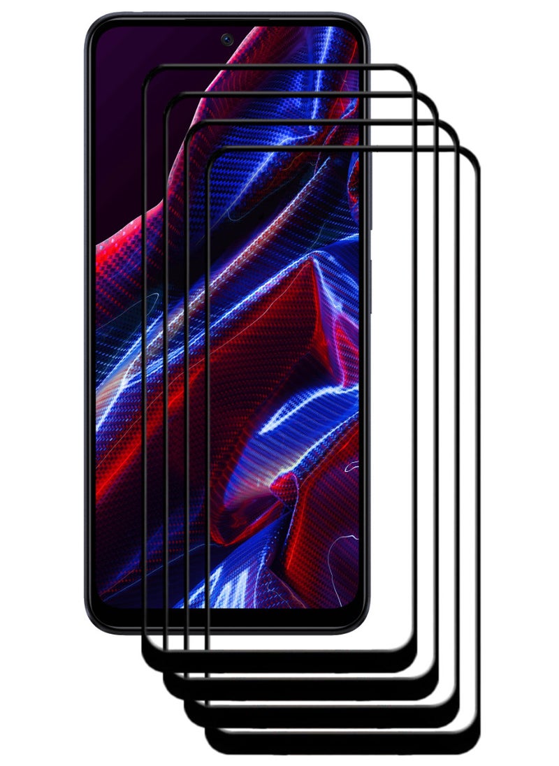 ACLIX 4 Pieces Antistatic ESD Dustproof Premium Quality High Definition Tempered Glass Screen Protector Designed For Xiaomi Poco X5 - Image 1
