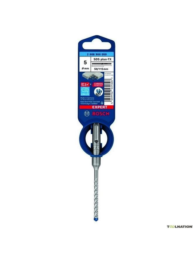 BOSCH Expert SDS Plus-7X Concrete Hammer Drill Bit Silver 5 x 115mm JE2 608 900 059  - Image 2