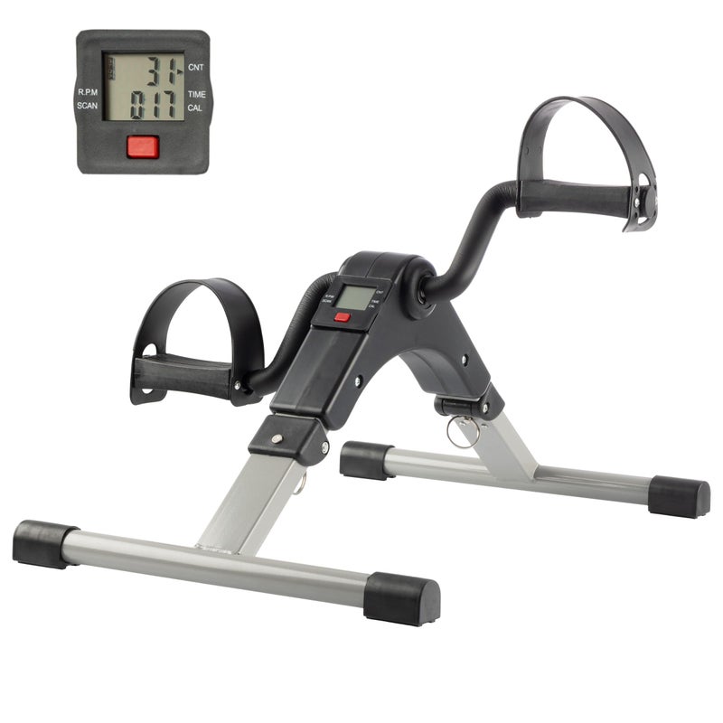 Wakeman Under Desk Bike Pedal Exerciser with Calorie Tracker and Adjustable Resistance - Mini Foldable Indoor Home Gym Exercise Equipment by Wakeman - Image 1