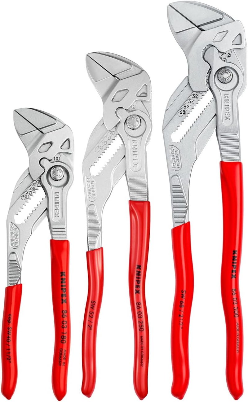 KNIPEX Pliers Wrench 3-Piece Set - 7, 10, and 12-Inch Adjustable Wrenches - Image 1