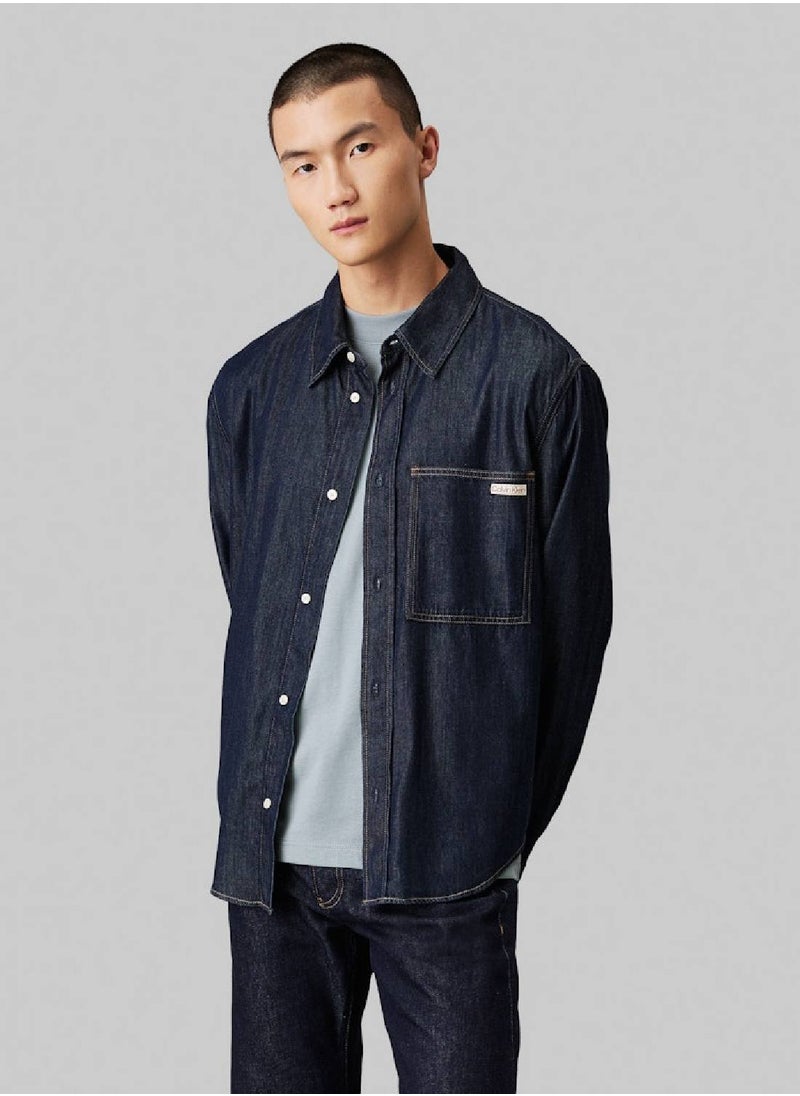 Calvin Klein Jeans Men's Denim Shirt - Cotton blend, Blue  - Image 1
