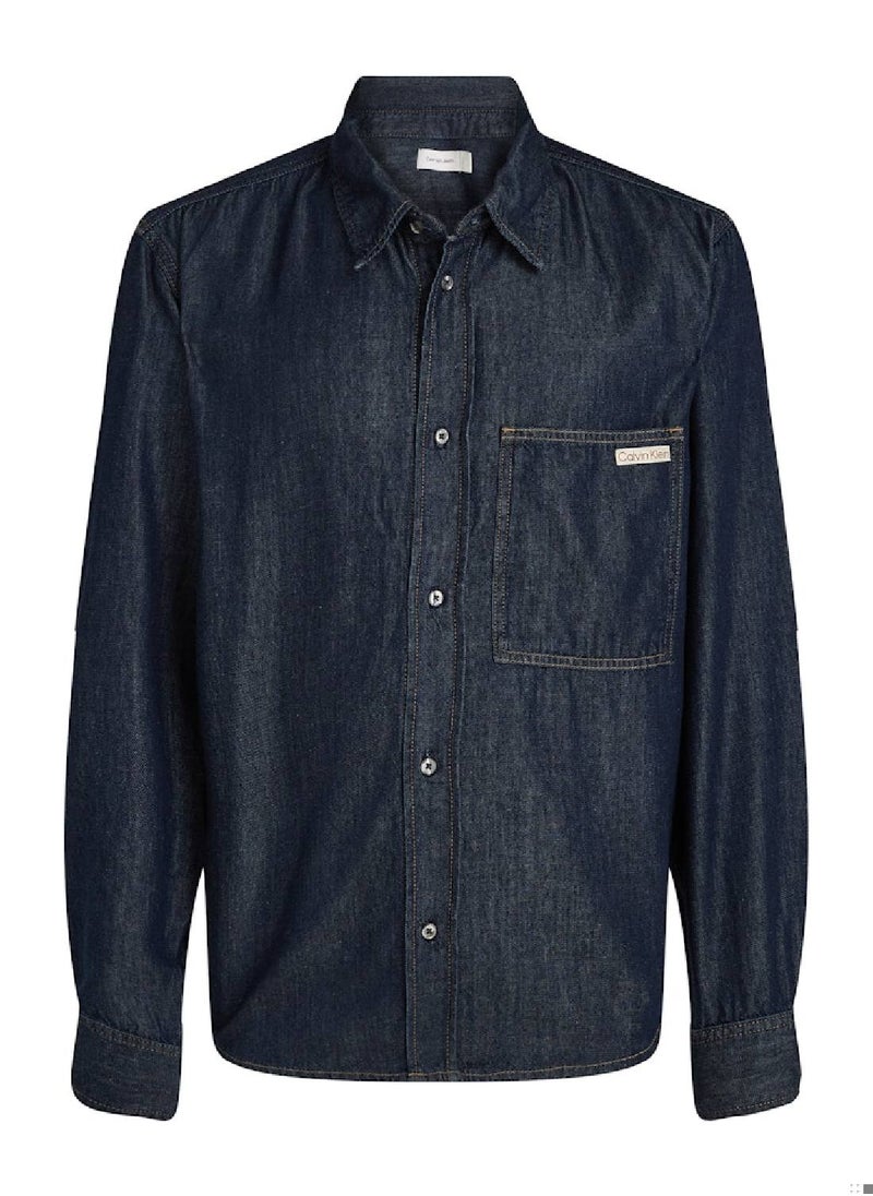 Calvin Klein Jeans Men's Denim Shirt - Cotton blend, Blue  - Image 2