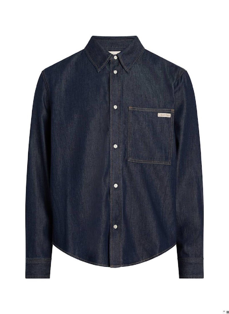 Calvin Klein Jeans Men's Denim Shirt - Cotton blend, Blue  - Image 3