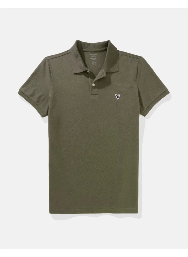 امريكان ايجل Logo Slim Flex Polo Shirt