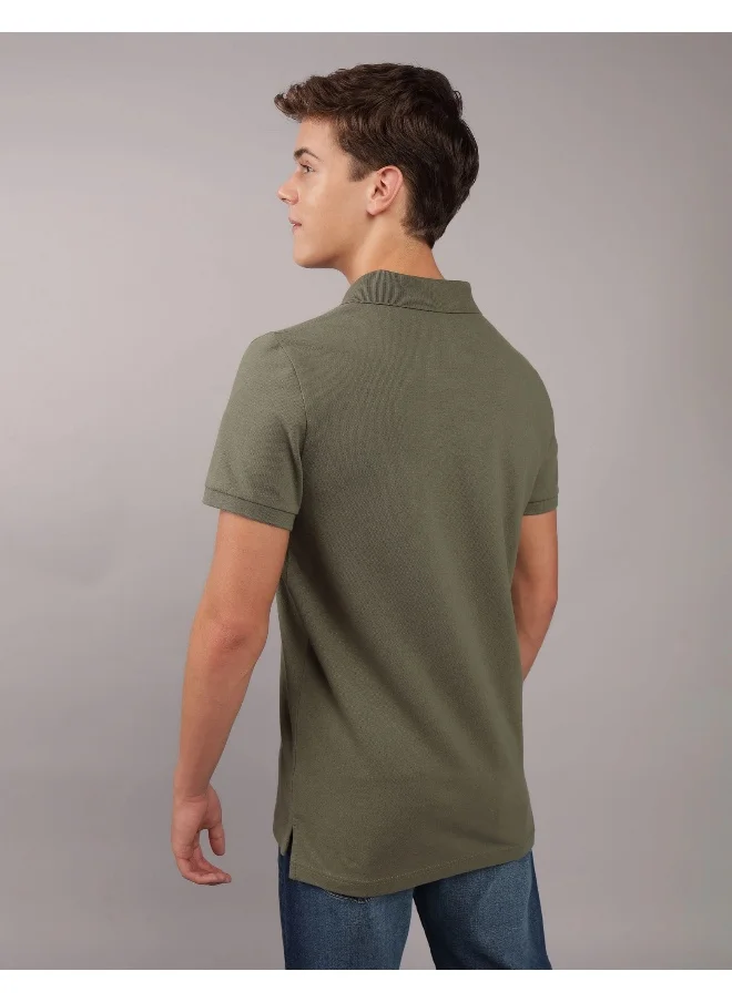 امريكان ايجل Logo Slim Flex Polo Shirt