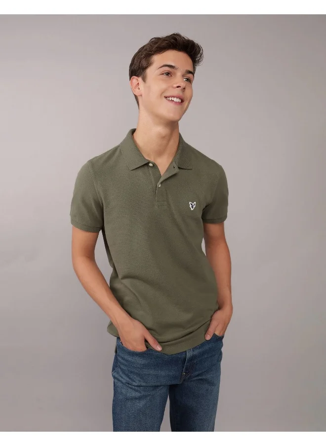 امريكان ايجل Logo Slim Flex Polo Shirt
