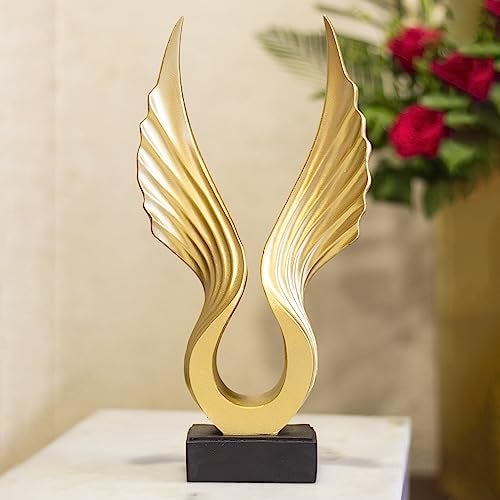 MARKET 99 Decorative Wings Statue 15CM | Artistic Figurine for Home & Office | Modern Wing Sculpture Showpiece for Living Room, Bedroom, Study Desk, Cabinet, Tabletop & Reception Area Décor - Image 1
