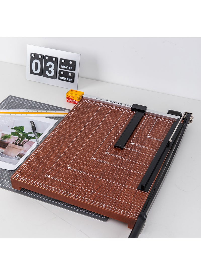 Deli - A3 Paper Cutter, Non-Slip Mat Design, Sharp Blade for Easy Cutting, Perfect for Offices, Schools, Home, and Photo Studio - Brown - Image 1