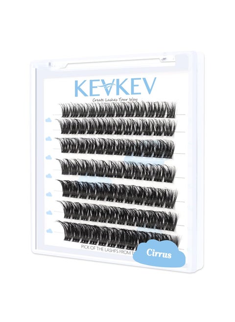 Lash Clusters 84 Pcs Cluster Lashes Eyelash Clusters DIY Cluster Eyelash Extensions Individual Lashes that Look Like Eyelash Extensions Natural Look Thin Band & Soft (Cirrus,C-12)