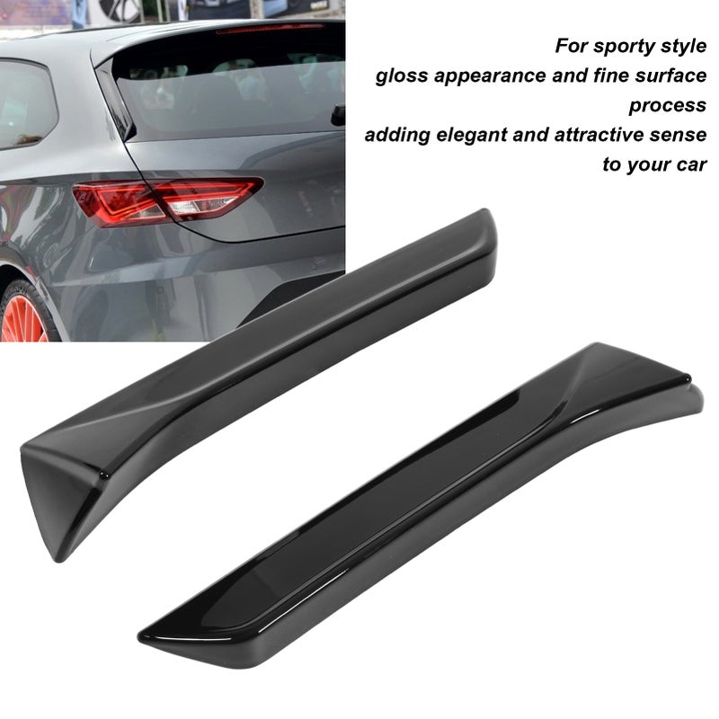 2PCS Rear Window Side Splitter Wing Exterior Trim Left Right Replacement for SEAT 5F FR Mk3 MK3.5 2013‑2021 - Image 2