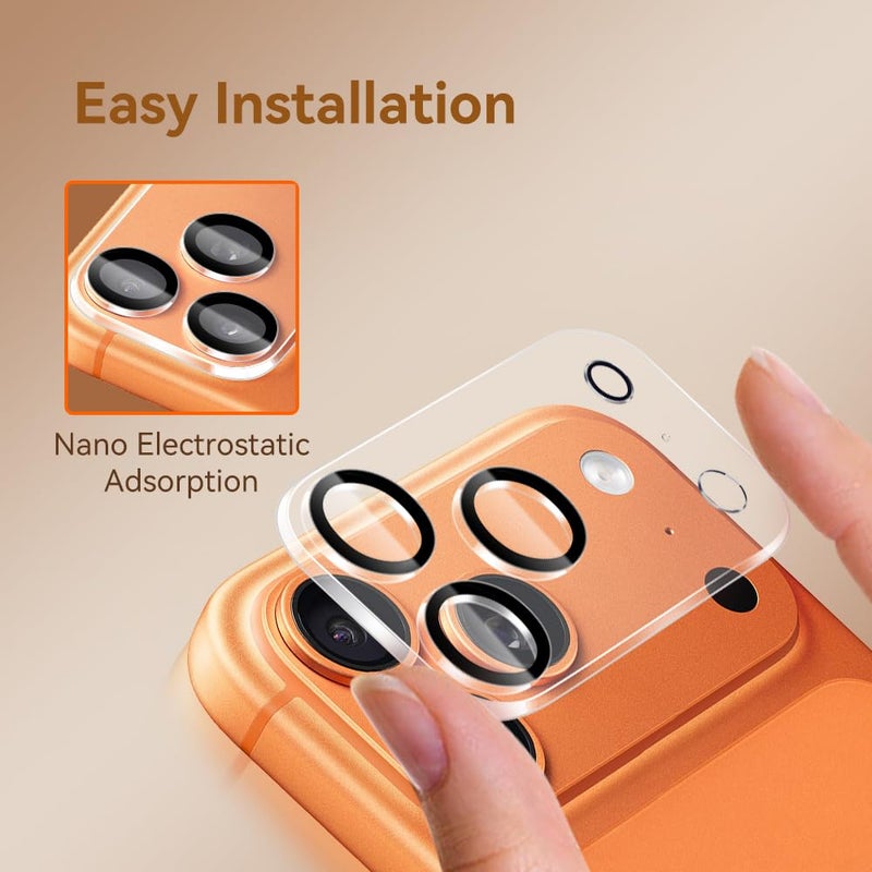 Vipsent Camera Lens Protector for iPhone 17 Pro Max 6.9",9H Tempered Glassï¼ŒUltra HD, Scratch Resistance Easy to Installï¼ŒCase Friendlyï¼Œ 3-Pack - Image 5