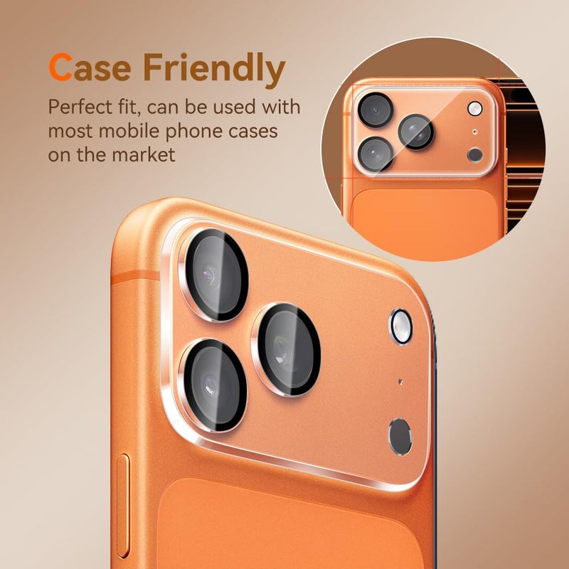 Vipsent Camera Lens Protector for iPhone 17 Pro Max 6.9",9H Tempered Glassï¼ŒUltra HD, Scratch Resistance Easy to Installï¼ŒCase Friendlyï¼Œ 3-Pack - Image 4