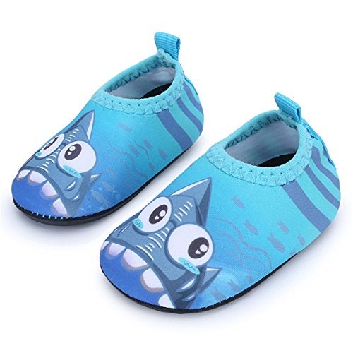JIASUQI Baby Barefoot Quick Dry Comfort Casual Water Shoes Socks,Blue Shark 18-24 Months - Image 5