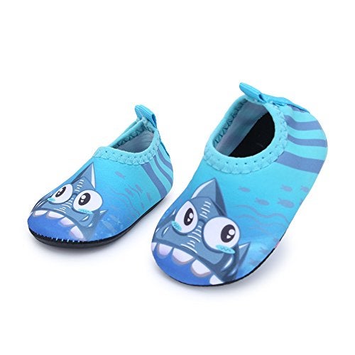 JIASUQI Baby Barefoot Quick Dry Comfort Casual Water Shoes Socks,Blue Shark 18-24 Months - Image 3