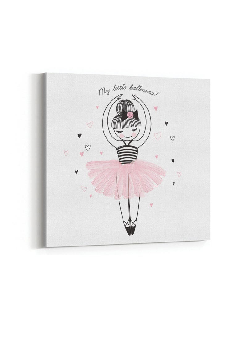 لوحة كانفاس على إطار خشبي، تصميم لاعبة باليه صغيرة لطيفة ، للمنزل، غرفة المعيشة، المكتب، الديكور - Image 4