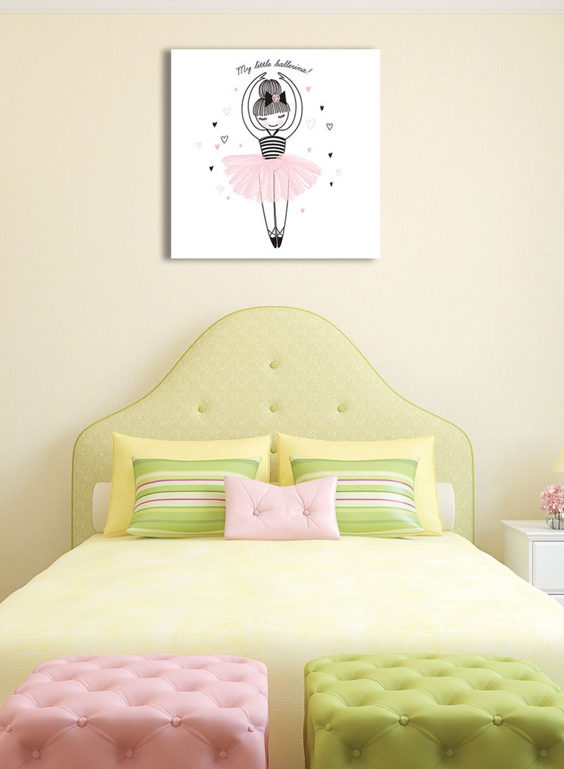 لوحة كانفاس على إطار خشبي، تصميم لاعبة باليه صغيرة لطيفة ، للمنزل، غرفة المعيشة، المكتب، الديكور - Image 3