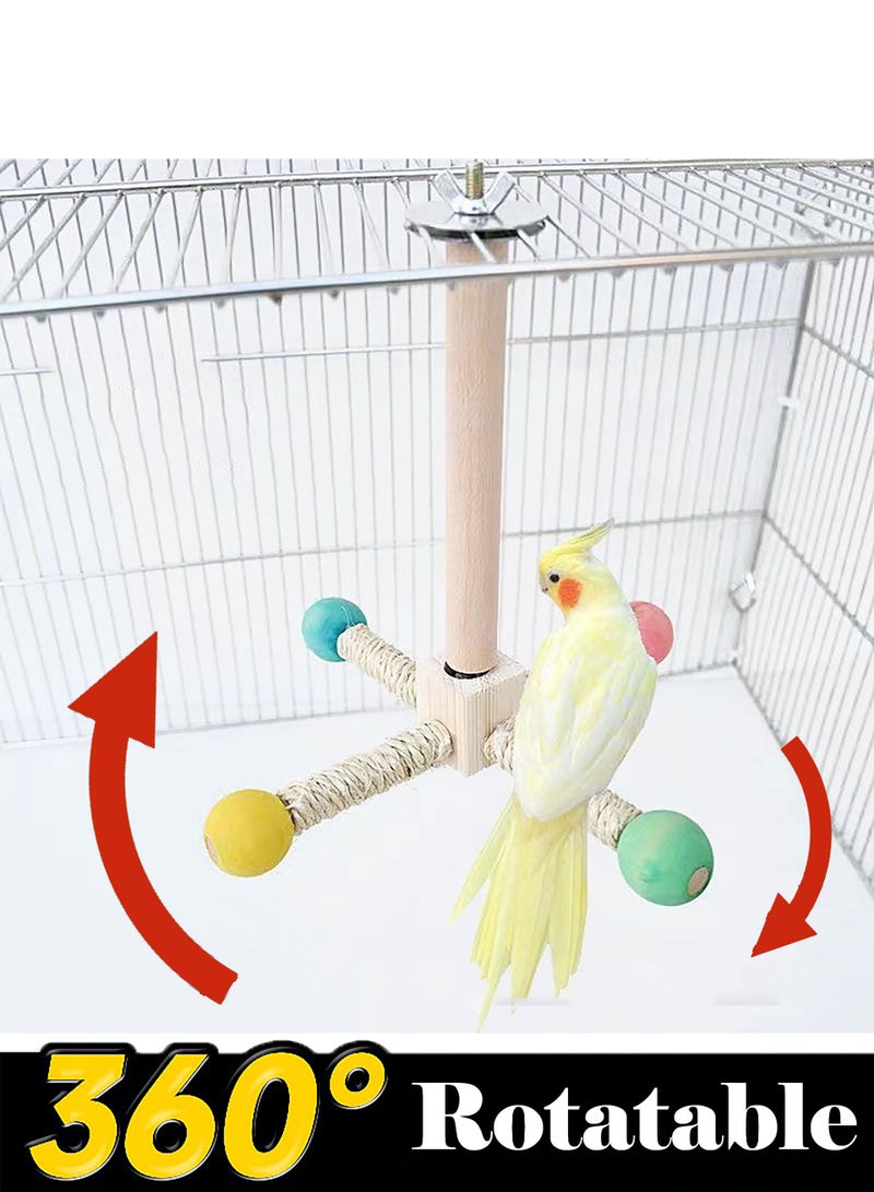 مجثم دوار للطيور، عمود وقوف للطيور، لعبة ببغاء - Image 1
