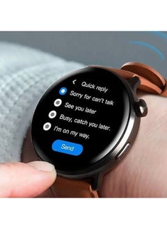 ميبرو ساعة ذكية لايت 2 مزودة بمكالمات بلوتوث وشاشة AMOLED 1.3 بوصة - بني  - Image 2