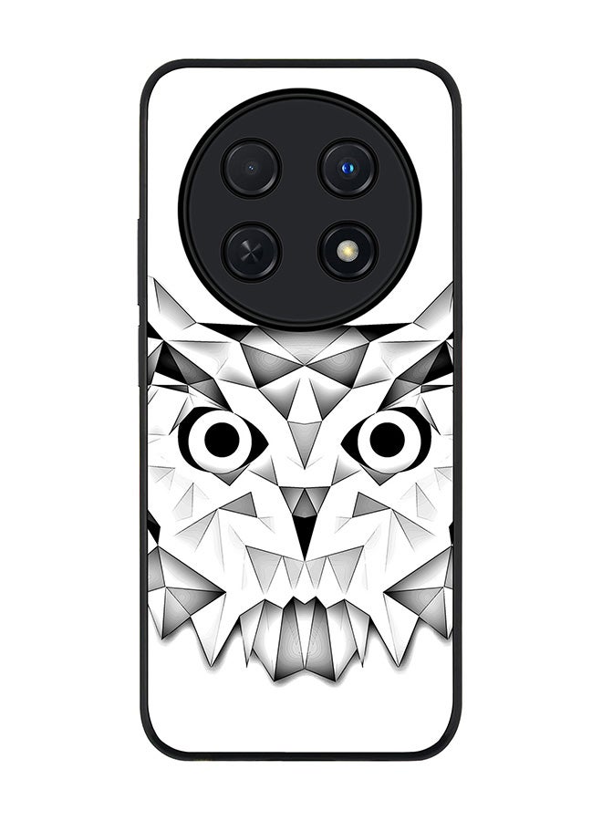 Stylizedd Rugged Black edge case for Huawei nova 12i 4G, Slim fit Soft Case Flexible Rubber Edges Anti Drop TPU Gel Thin Cover -  Poly Owl - Image 1