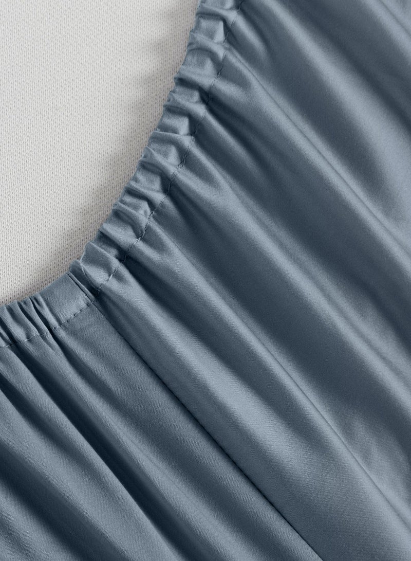 Askona Fitted Sheet 160x200 Askona Comfort Tencel Metallic blue - Image 2