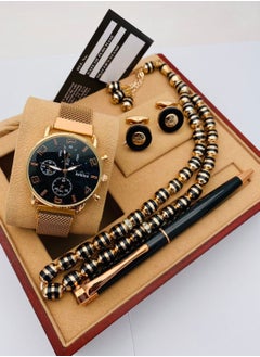 4-piece analog watch gift set for men