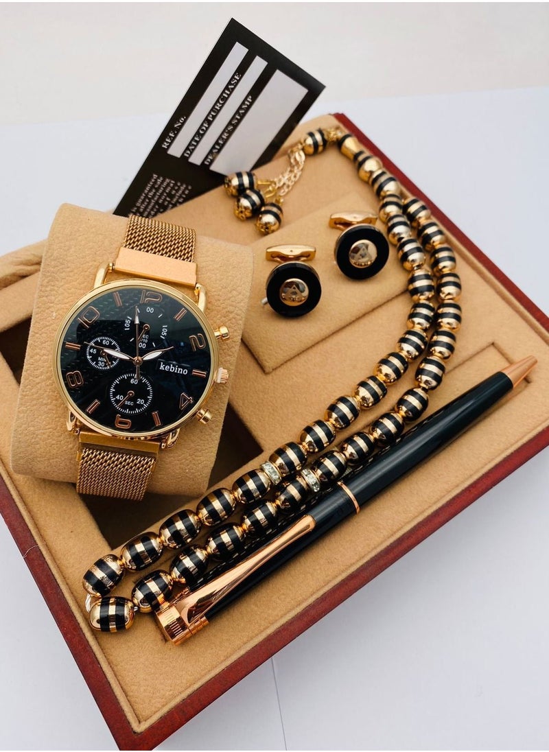 kebine - 4-piece analog watch gift set for men - Image 1