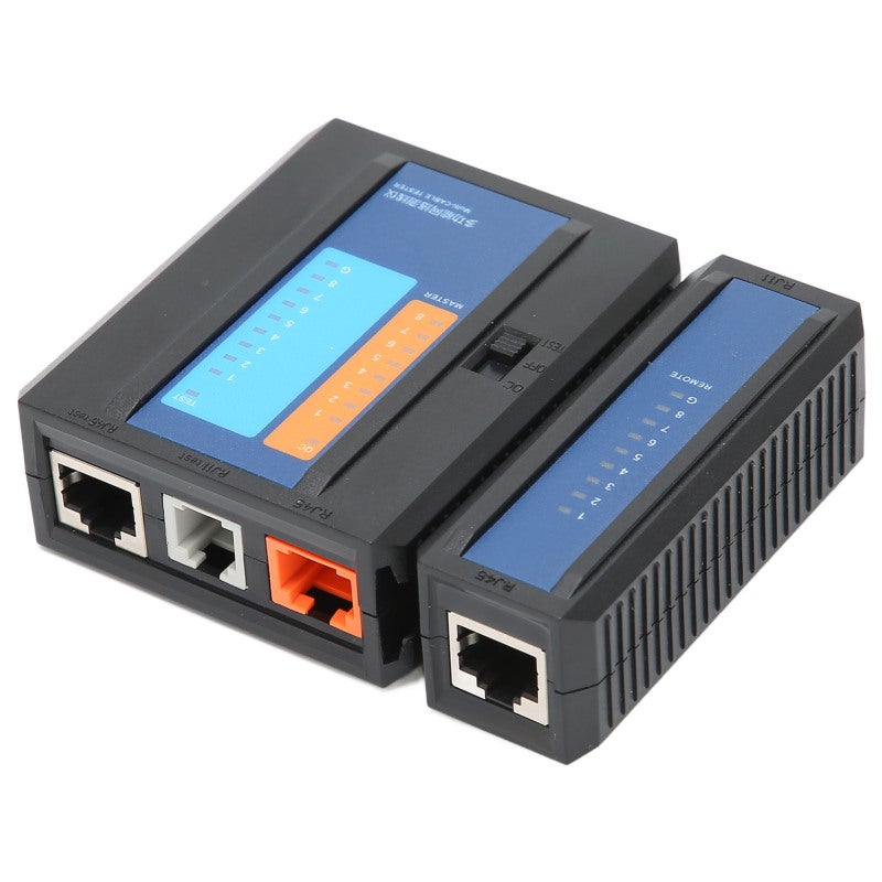 ديووو أداة اختبار كابل الشبكة RJ45 لـ RJ11 وRJ45 وCAT5 وCAT6 وCAT7 وCAT8 - تختبر الفتحات والقصر والأزواج المتقاطعة - جهاز اختبار كابل إيثرنت LAN محمول باليد لخطوط الهاتف - Image 3