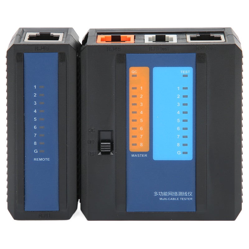 ديووو أداة اختبار كابل الشبكة RJ45 لـ RJ11 وRJ45 وCAT5 وCAT6 وCAT7 وCAT8 - تختبر الفتحات والقصر والأزواج المتقاطعة - جهاز اختبار كابل إيثرنت LAN محمول باليد لخطوط الهاتف - Image 1