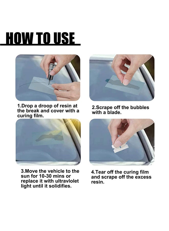 رايهونغ إصلاح شقوق الزجاج الأمامي ، عامل إصلاح الزجاج الأمامي للسيارات سائل لاصق لإصلاح الشقوق الزجاجية - 20 مل - Image 5