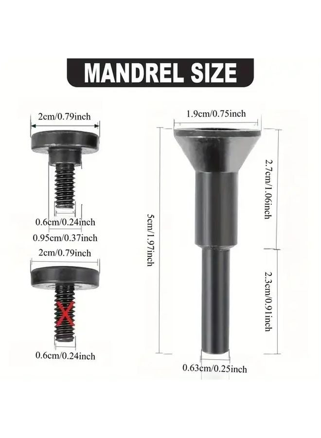 عجلة قطع سوداء مقاس 3 بوصة وطقم ماندرل 1/4 بوصة لماكينات الطحن اليدوي - أقراص قطع المعادن - Image 3
