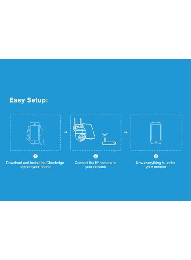 كاميرا مراقبة خارجية لاسلكية بدقة 2K مع رؤية بزاوية 360° وصوت ثنائي الاتجاه – مزودة بلوح طاقة شمسية - Image 3