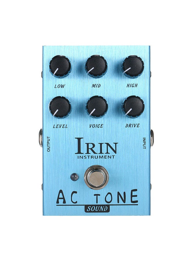 IRIN - Mini Guitar Effect Pedal VOX AC30 Speaker Simulator Cabinet Simulator Guitar Effector Pedal Speaker Simulation for Guitar Bass - California Sound (Light Blue) - Image 1