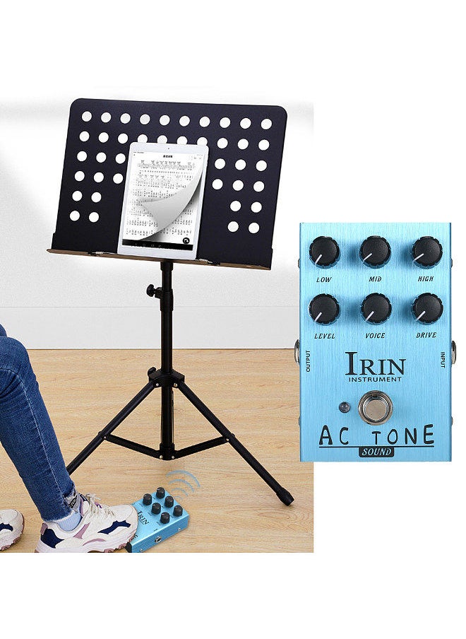 IRIN - Mini Guitar Effect Pedal VOX AC30 Speaker Simulator Cabinet Simulator Guitar Effector Pedal Speaker Simulation for Guitar Bass - California Sound (Light Blue) - Image 1