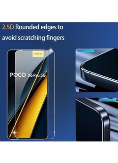 SNBFA 3 PCS Screen Protector for Xiaomi Poco X6 Pro Screen Protecto Film with Easy Installation Tool, Ultra-clear, [9H Hardness] [Bubble Free]   [Shatterproof] [Anti Scratch ]  - Image 3