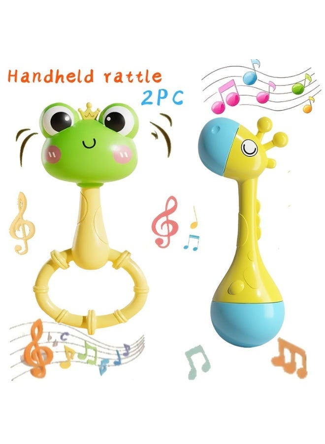 Essential Nursery Set (0–12 Months): Includes Engaging Educational Toys And A Cute Handheld Rattle Featuring Vibrant Animal Designs, Helping To Boost Motor Skills And Hand-Eye Coordination (2-Piece Set). - Image 5