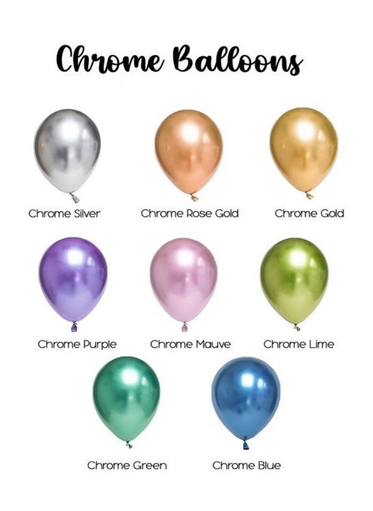 JOLLITY LLC Metallic Chrome Balloons 50 Pcs 12 Inch Helium Shiny Thicken Latex Party Decoration (Chrome Lime) - Image 3
