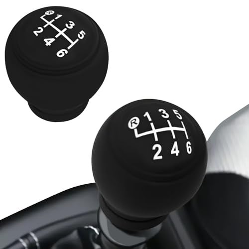 HHZL Automotive Gear Shift Knob Cover 6Speed Manual Transmission Silicone Shift Knob 0705 Ounce Weight AntiSlip Protective Gear Lever Cover Universal for Most Cars Interior AccessoriesBlack - Image 1
