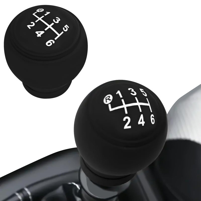 HHZL Automotive Gear Shift Knob Cover 6Speed Manual Transmission Silicone Shift Knob 0705 Ounce Weight AntiSlip Protective Gear Lever Cover Universal for Most Cars Interior AccessoriesBlack - Image 3