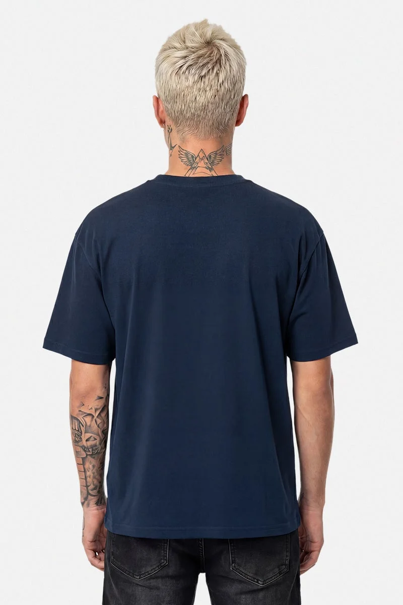 SNITCH  Navy Solid Half Sleeve Regular Fit Casual T-Shirt for Men | Best Price UAE
