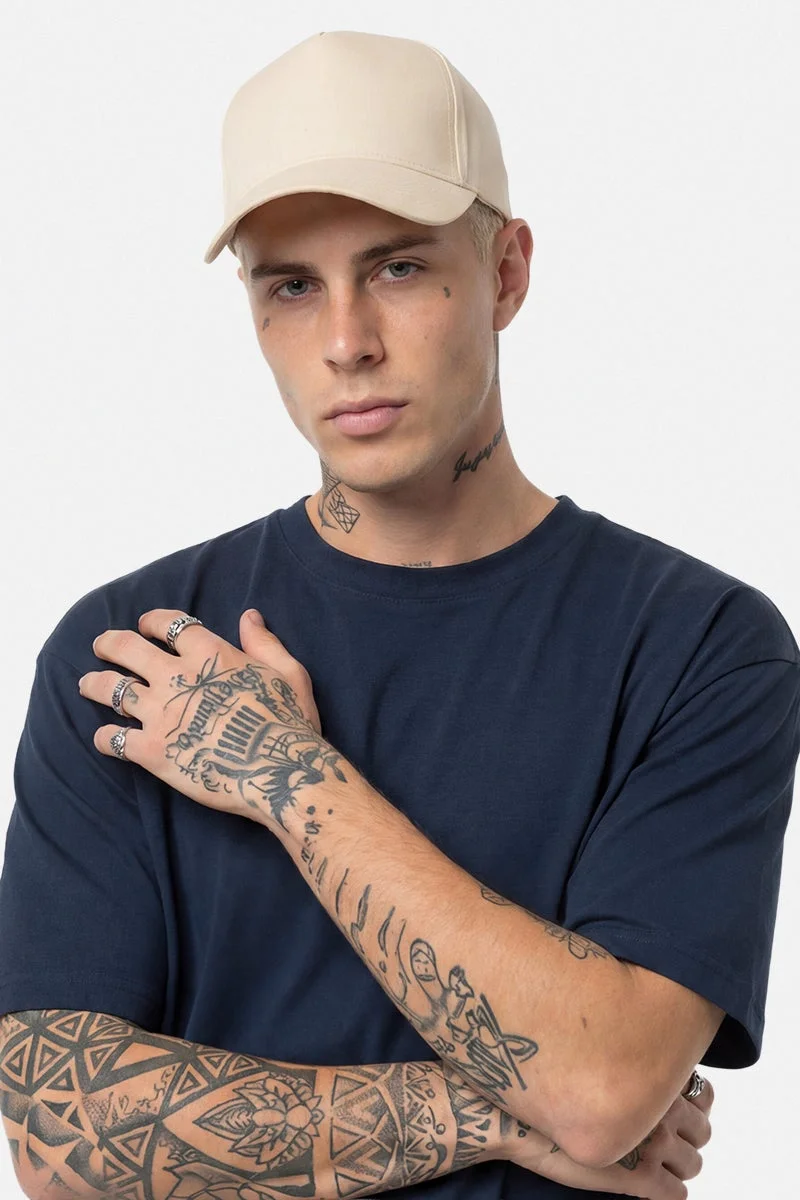 SNITCH  Navy Solid Half Sleeve Regular Fit Casual T-Shirt for Men | Best Price UAE