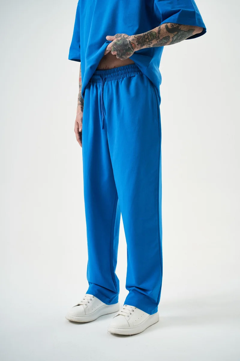 RESPIRE Men's Basic Baggy Sweatpants, Blue