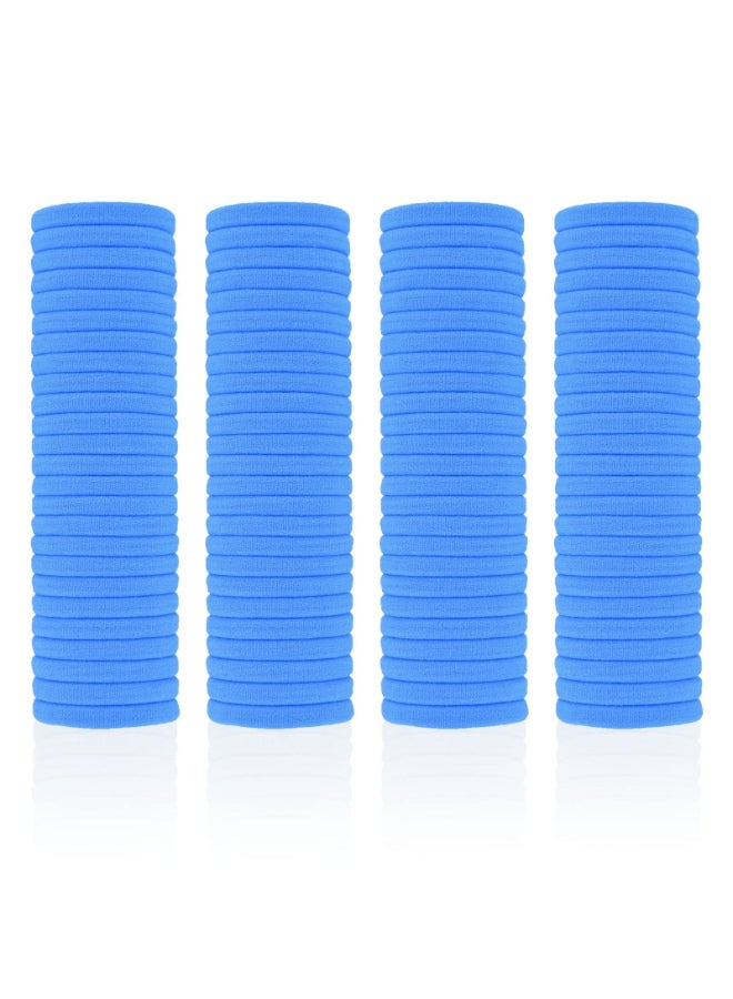 PIDOUDOU 100 Pack Seamless Hair Ties for Women Girls Ponytail Holders for Thick Hair Blue - Image 2